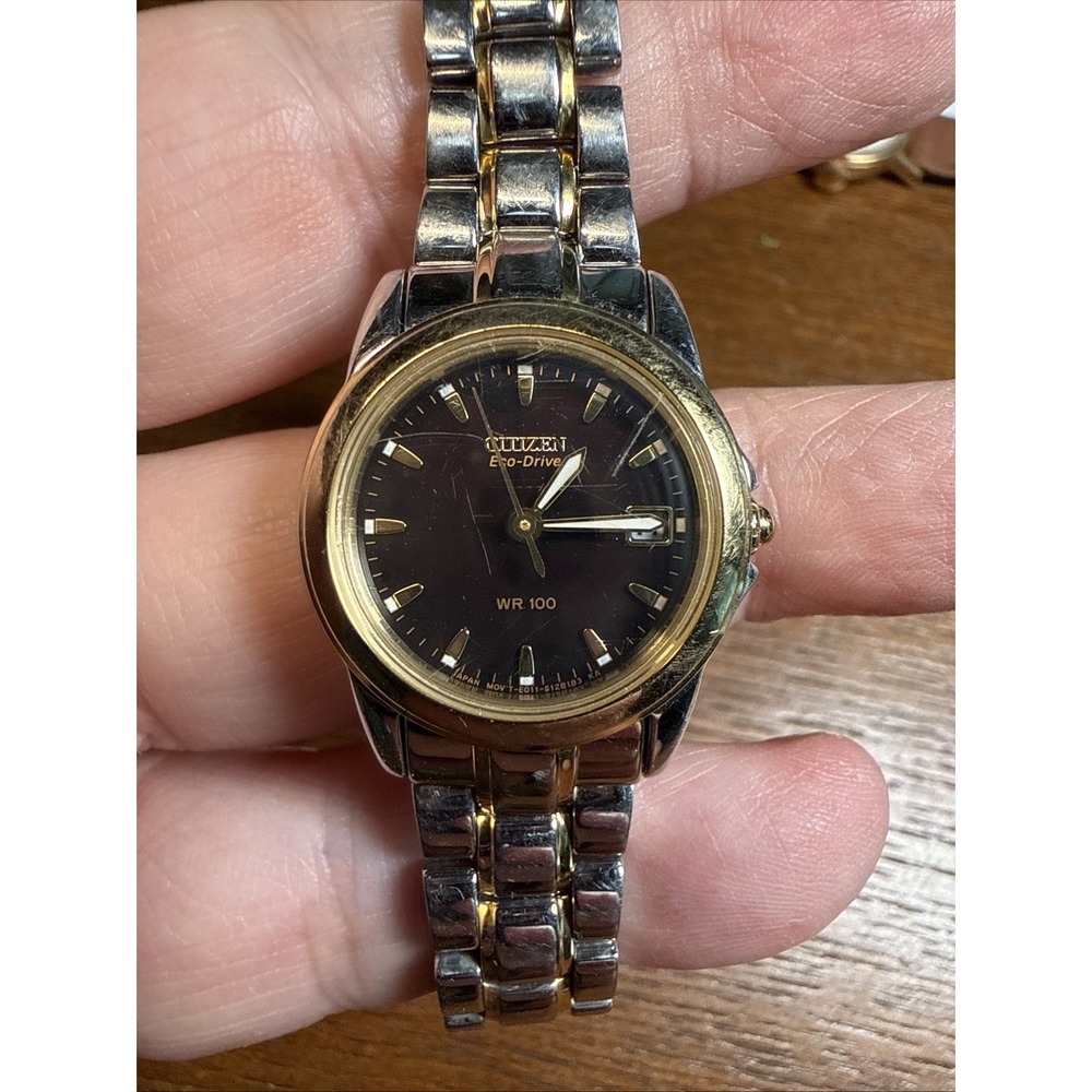 Citizen Eco-Drive Silhouette E011-s128183 Two Tone Running With New Capacitor